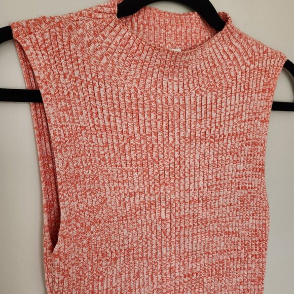 Daily Practice by Anthropologie Ribbed Knit Mock Neck Midi Dress Sz XS Orange  - - Picture 4 of 7
